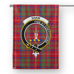 Garden Flag Shaw Of Tordarroch Red Modern Tartan Flag Clan Badge Tartan House Flag