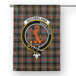 Garden Flag Sutherland I Weathered Tartan Flag Clan Badge Tartan House Flag