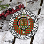 Gartshore Tartan Ornament,  ceramic ornament, personalized christmas ornaments, christmas tree ornaments, christmas door decorations, Plaid Ornament, Tartan Ceramic Ornament