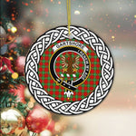 Gartshore Tartan Ornament,  ceramic ornament, personalized christmas ornaments, christmas tree ornaments, christmas door decorations, Plaid Ornament, Tartan Ceramic Ornament