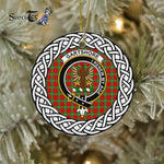 Gartshore Tartan Ornament,  ceramic ornament, personalized christmas ornaments, christmas tree ornaments, christmas door decorations, Plaid Ornament, Tartan Ceramic Ornament