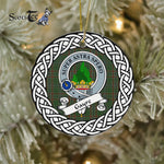 Gayre Tartan Ornament,  ceramic ornament, personalized christmas ornaments, christmas tree ornaments, christmas door decorations, Plaid Ornament, Tartan Ceramic Ornament