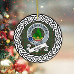 Gayre Tartan Ornament,  ceramic ornament, personalized christmas ornaments, christmas tree ornaments, christmas door decorations, Plaid Ornament, Tartan Ceramic Ornament