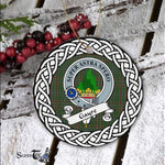 Gayre Tartan Ornament,  ceramic ornament, personalized christmas ornaments, christmas tree ornaments, christmas door decorations, Plaid Ornament, Tartan Ceramic Ornament