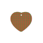 Gibbs Tartan Heart Ornaments, Christmas Tree Ornament, Plaid Christmas Ornaments, Ceramic Heart Christmas Tree Decoration, Christmas Ornament, Plaid Ornament, Tartan Ornament, Buffalo Plaid Ornament