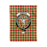 Gibson Blanket Plaid Blanket Gibson Clan Crest Badge Tartan Blanket Scottish Green Plaid Throw Blanket Tartan Plaid Fleece Blanket