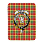 Scotstee Shop Tartan Plaid Blanket Gibson Clan Crest Badge Scottish Tartan Plaid Sherpa Blanket