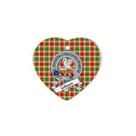 Gibson Scottish Clan Badge Plaid Ornament Gift. Christmas Tree Ornament Gibson Clan Tartan Ornament Great Christmas Ornaments Gift Heart Ornament