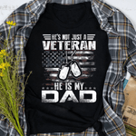 Scotstee Shop - Gift Father Day Shirts He Is My Veteran DAD American flag Veterans Day