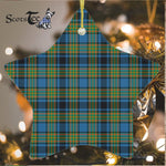 Gillies Ancient Tartan Ornament Star Ornament, Christmas Star Decorations, ceramic ornament, Plaid Star Ceramic Ornament, Christmas Ornament Decorations Gift
