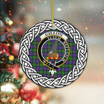 Gillon Tartan Ornament,  ceramic ornament, personalized christmas ornaments, christmas tree ornaments, christmas door decorations, Plaid Ornament, Tartan Ceramic Ornament