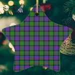 Gillon Tartan Ornament Star Ornament, Christmas Star Decorations, ceramic ornament, Plaid Star Ceramic Ornament, Christmas Ornament Decorations Gift