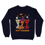Giraffe Happy Halloween Sweatshirt Cute Mummy Witch Pumpkin Halloween Sweatshirt - Scotstee Shop