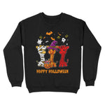 Giraffe Happy Halloween Sweatshirt Cute Mummy Witch Pumpkin Halloween Sweatshirt - Scotstee Shop