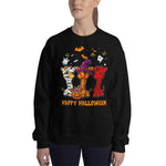 Giraffe Happy Halloween Sweatshirt Cute Mummy Witch Pumpkin Halloween Sweatshirt - Scotstee Shop