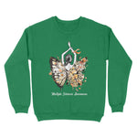 Girl With Orange Flower Wings Multiple Sclerosis Awareness Breast Cancer Awareness Sweatshirt - Scotstee Shop