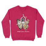 Girl With Orange Flower Wings Multiple Sclerosis Awareness Breast Cancer Awareness Sweatshirt - Scotstee Shop