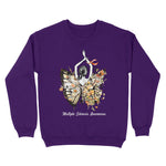 Girl With Orange Flower Wings Multiple Sclerosis Awareness Breast Cancer Awareness Sweatshirt - Scotstee Shop