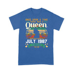 Girls 34nd Birthday Queen July 1987 Shirt Queen Birthday Shirt 1987 Birthday Shirt - Scotstee Shop