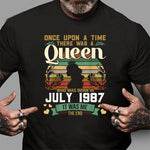 Girls 34nd Birthday Queen July 1987 Shirt Queen Birthday Shirt 1987 Birthday Shirt - Scotstee Shop