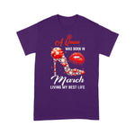 Girls Birthday A Queen Was Born In March Birthday Shirt - Scotstee Shop
