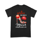 Girls Birthday A Queen Was Born In March Birthday Shirt - Scotstee Shop