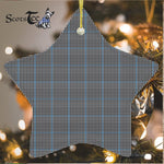 Gladstone Hunting Tartan Ornament Star Ornament, Christmas Star Decorations, ceramic ornament, Plaid Star Ceramic Ornament, Christmas Ornament Decorations Gift