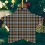 Gordon Weathered Tartan Ornament Star Ornament, Christmas Star Decorations, ceramic ornament, Plaid Star Ceramic Ornament, Christmas Ornament Decorations Gift