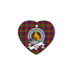 Gow McGouan Scottish Clan Badge Plaid Christmas Ornaments Gift Heart Ornament Gow McGouan Clan Tartan Ornament