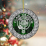 Graham Modern Clan Tartan Crest Badge Plaid Ornament Gift. Christmas Tree Ornament Tartan Ornament Great Christmas Ornaments Gift - Scotstee Shop