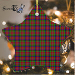 Graham Red Tartan Ornament Star Ornament, Christmas Star Decorations, ceramic ornament, Plaid Star Ceramic Ornament, Christmas Ornament Decorations Gift