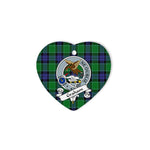 Graham Scottish Clan Badge Plaid Christmas Ornaments Gift Heart Ornament Christmas Tree Ornament Graham Clan Tartan Ornament