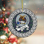 Graham Tartan Ornament,  ceramic ornament, personalized christmas ornaments, christmas tree ornaments, christmas door decorations, Plaid Ornament, Tartan Ceramic Ornament