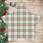 Grant Of Achnarrow Tartan Ornament Star Ornament, Christmas Star Decorations, ceramic ornament, Plaid Star Ceramic Ornament, Christmas Ornament Decorations Gift