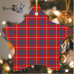 Grant of Lurg Tartan Ornament Star Ornament, Christmas Star Decorations, ceramic ornament, Plaid Star Ceramic Ornament, Christmas Ornament Decorations Gift