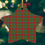 Grant Of Monymusk Tartan Ornament Star Ornament, Christmas Star Decorations, ceramic ornament, Plaid Star Ceramic Ornament, Christmas Ornament Decorations Gift