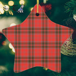 Grant Weathered Tartan Ornament Star Ornament, Christmas Star Decorations, ceramic ornament, Plaid Star Ceramic Ornament, Christmas Ornament Decorations Gift