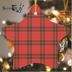 Grant Weathered Tartan Ornament Star Ornament, Christmas Star Decorations, ceramic ornament, Plaid Star Ceramic Ornament, Christmas Ornament Decorations Gift