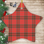 Grant Weathered Tartan Ornament Star Ornament, Christmas Star Decorations, ceramic ornament, Plaid Star Ceramic Ornament, Christmas Ornament Decorations Gift