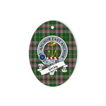 Gray Scottish Clan Badge Plaid Ornament Gift. Christmas Tree Ornament Gray Tartan Ornament,  ceramic ornament, personalized christmas ornaments, christmas tree ornaments, christmas door decorations, Plaid Ornament, Tartan Ceramic Ornament
