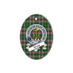 Gray Scottish Clan Badge Plaid Ornament Gift. Christmas Tree Ornament Gray Tartan Ornament,  ceramic ornament, personalized christmas ornaments, christmas tree ornaments, christmas door decorations, Plaid Ornament, Tartan Ceramic Ornament