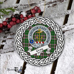 Gray Tartan Ornament,  ceramic ornament, personalized christmas ornaments, christmas tree ornaments, christmas door decorations, Plaid Ornament, Tartan Ceramic Ornament