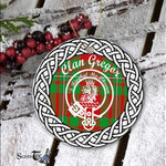 Gregor Tartan Ornament,  ceramic ornament, personalized christmas ornaments, christmas tree ornaments, christmas door decorations, Plaid Ornament, Tartan Ceramic Ornament