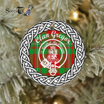 Gregor Tartan Ornament,  ceramic ornament, personalized christmas ornaments, christmas tree ornaments, christmas door decorations, Plaid Ornament, Tartan Ceramic Ornament