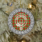 Grierson Clan Tartan Crest Badge Plaid Ornament Gift. Christmas Tree Ornament Tartan Ornament Great Christmas Ornaments Gift - Scotstee Shop