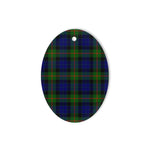 Gunn Modern Tartan Oval Ornaments, Christmas Tree Ornament, Plaid Christmas Ornaments, Ceramic Oval Christmas Tree Decoration, Tartan Oval Ornaments, Christmas Tree Ornament, Plaid Christmas Ornaments, Ceramic Oval Christmas Tree Decoration