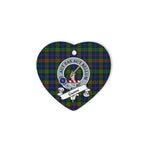 Gunn Scottish Clan Badge Plaid Ornament Gift. Christmas Tree Ornament Gunn Clan Tartan Ornament Great Christmas Ornaments Gift Heart Ornament