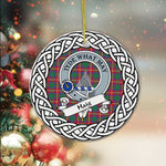 Haig Tartan Ornament,  ceramic ornament, personalized christmas ornaments, christmas tree ornaments, christmas door decorations, Plaid Ornament, Tartan Ceramic Ornament
