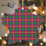 Haig Tartan Ornament Star Ornament, Christmas Star Decorations, ceramic ornament, Plaid Star Ceramic Ornament, Christmas Ornament Decorations Gift