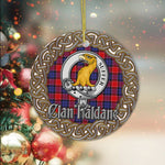 Haldane Celtic Circle Plaid Ornament Gift. Christmas Tree Ornament Tartan Ornament Great Christmas Ornaments Gift - Scotstee Shop